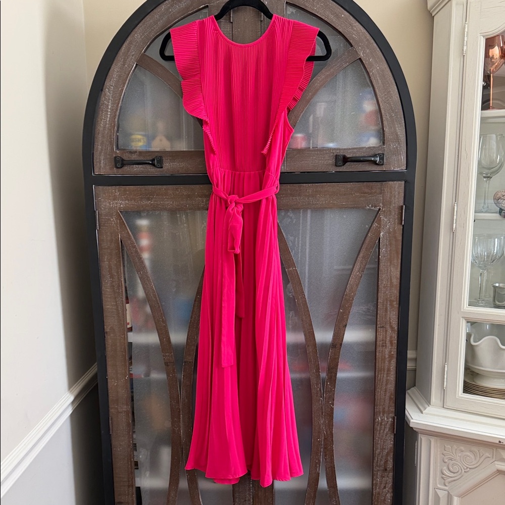 Vibrant Pink Ruffle Dress - Picture 3 of 3